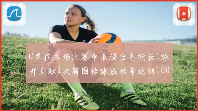 C罗在本场比赛中表现出色斩获1球并贡献2次解围传球成功率达到100